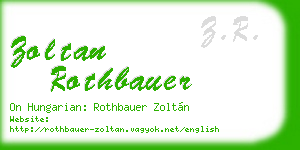 zoltan rothbauer business card